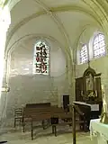 Chapelle nord, vue vers le nord-est.