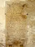 Pierre tombale de Gilles V de Maupeou, 1745.