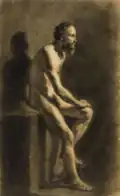 Académie d'homme, crayon sur papier, collection privée.