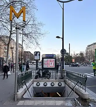 Accès à la station depuis l'avenue Daumesnil.