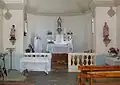 Intérieur de la chapelle Santa Maria, à Acciani.