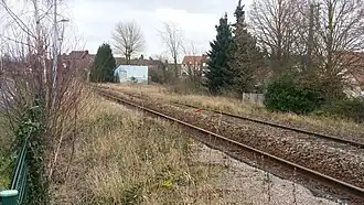 Photo de l'ancien quai de la halte.