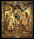 Tapis polychrome en laine, 17e siècle dessiné par Pierre Paul Rubens