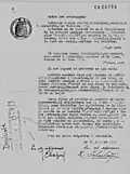 Acte de cession de la Société Tapis France Orient en 1932.