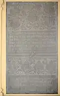 Plaque funéraire, dite d'Adam de la Tour et d'Anne Dosche à Puxe.