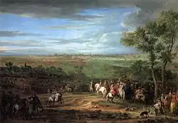 Arrivée de Louis XIV au camp devant Maastricht en juin 1673 (Adam François van der Meulen).