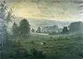 Looking across the River from My Garden in Suffield, sans date