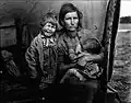 Image de la série Migrant Mother 1936, musée d'Oakland.