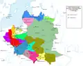 Les provinces de l'Église catholique en Pologne-Lituanie en 1772.