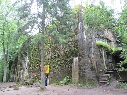 Bunker réservé à Hitler à la Wolfsschanze (en province de Prusse-Orientale).