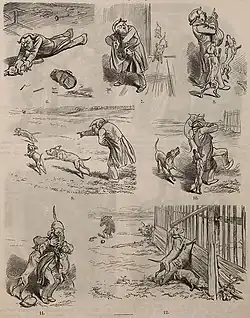 Adolf Oberländer, « Rache einer Hauskatze », Fliegende Blätter, Vol. 67, n° 1685, 1877