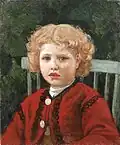 Adolf von Becker:Fille aux cheveux frisés.