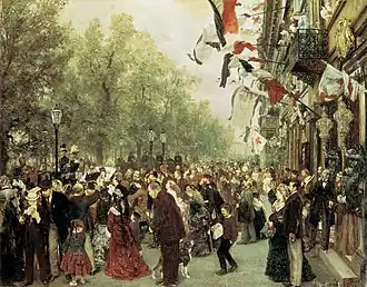 Départ du roi Guillaume Ier pour l'armée le 31 juillet 1870, 1871