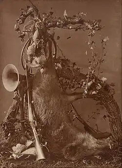 Nature morte d'une scène de chasse, 1867.
