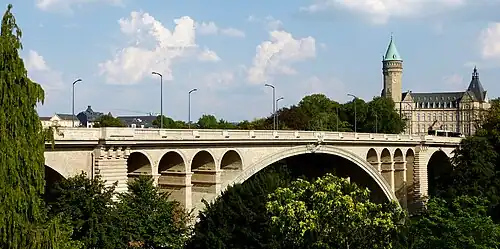 Le pont Adolphe à Luxembourg-Ville.