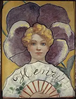 À la pensée, enseigne de la maison Henry, autrefois rue du Faubourg Saint-Honoré, vers 1900.