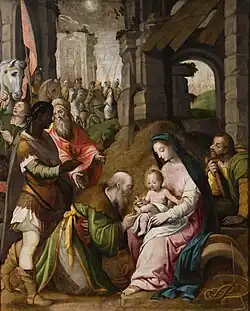 Adoración de los Reyes Magos, 1580-1585, de Pablo Esquert.