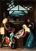 L'adoration des bergers, XVIe&nbsp;siècle, église paroissiale de l'Assomption de Marie de Cocentaina.