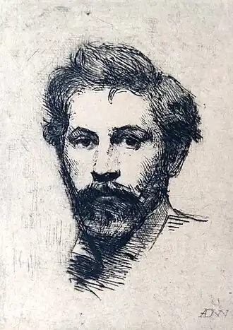 Autoportrait, 1885-1890 (Eau-forte ; 8,3 × 6,3 cm), Collection privée
