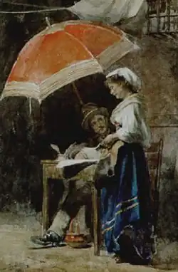 La Lettre, 1881 (Aquarelle ; 51 × 35 cm)