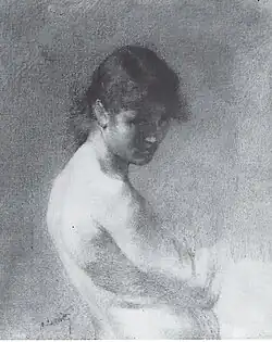 Luisa-luglio-agosto, 1880 (Fusain ; 31,7 × 26,8 cm), Collection privée (1981)