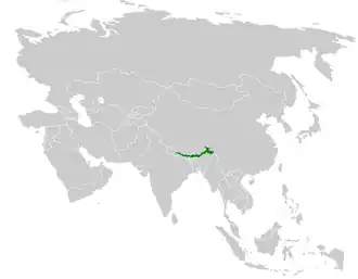 Description de l'image Aegithalos iouschistos distribution map.png.