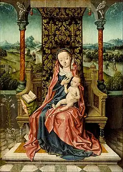 Vierge et l'Enfant sur un trône, musée d'art du comté de Los Angeles.