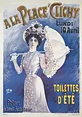 Affiche «&nbsp;À la place Clichy&nbsp;» par Louis Lemoine-Maudet (LEM), vers 1900.