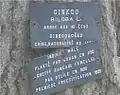 Affichette informative sur le ginkgo historique de Montpellier.