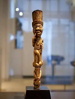 Sculpture yombé, sommet de sceptre, XIXe siècle