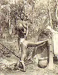 Lavement au Congo au XIXe&nbsp;siècle.