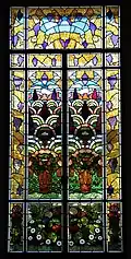 Vitrail du petit bureau, par Eugène Martial Simas et Théophile Laumonnerie.