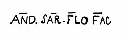 signature d'Andrea del Sarto