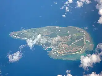 Vue aérienne de l'île d'Aguni