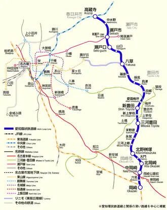 Voir la carte de la ligne.
