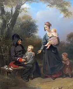 L'Aumône de l'invalide, 1834, Salon de 1835, collection privée.