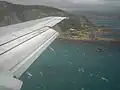 Approche de la zone de turbulences près de l'aéroport.