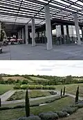 L'aire de service  « Jardins des Causses du Lot ».