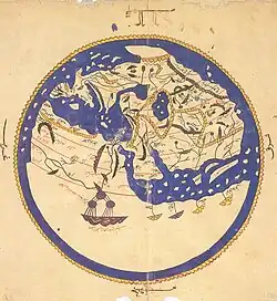 Carte du monde de 1154 par Al Idrissi