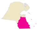Carte du gouvernorat de Al Ahmadi