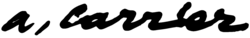 signature d'Alain Carrier