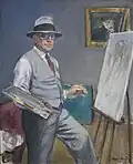 Autoportrait au chevalet (1932, huile sur toile, musée Albert André à Bagnols-sur-Cèze)