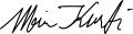 Signature de Albin Kurti