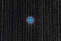 Albireo à travers le passage de satellites Starlink ;