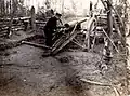 Canon de 90 de Bange du 43e RAC, Gernicourt (Aisne), janvier 1915