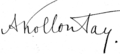 Signature de Alexandra KollontaïАлександра Коллонтай