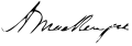 Signature de Alexander Mackenzie