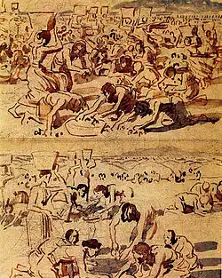 Esquisse: Récolte de la manne (Scènes de l'Histoire sainte)