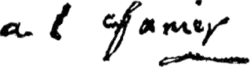 signature d'Alexandrine Fanier