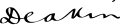 Signature de Alfred Deakin